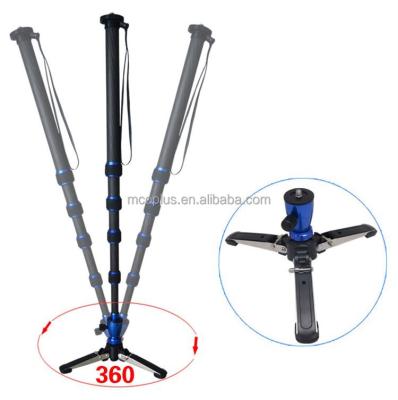 China Professional Carbon Fiber Mcoplus Carbon Fiber Camera Monopod With Folding Base For All Canon Nikon Cameras for sale