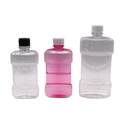 China Screen Printing 500ml PET Unique Shape Liquid Mouthwash Plastic Bottle with Screw Cap for sale