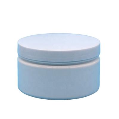 China Plastic Cap Material 8oz Custom Plastic Jar Round Shape Wide Mouth Container with Lids for sale