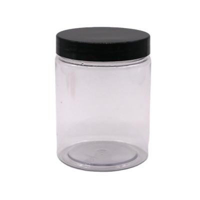 China 300cc PET Wide Mouth Plastic Food Storage Bottles with Aluminium Lid for Tasty Snacks for sale