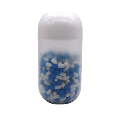 China Customized 500ML PP Capsule Shape Plastic Food Storage Jar with Screw Cap for sale