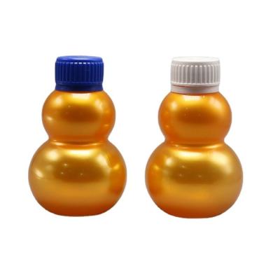 China 120ML PET Gourd Bottle for Health Products Customizable Color Screw Cap and Free Sample for sale