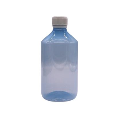 China 500mL/16.9oz PET Plastic Syrup Bottle Liquid Supplement Medicine Container with Lids for sale