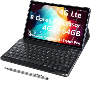 China 2 in 1 Tablets, Android 9.0 Tablet PC with Wireless Keyboard Case, 4GB RAM 64GB ROM/128GB Computer Tablets Te koop