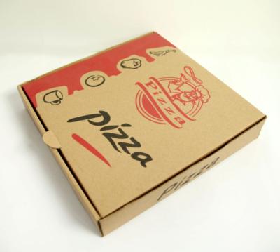 China Recyclable Custom Logo Eco-Friendly Kraft Paper Pizza Pie Packaging Box Food Grade Package Takeout Boxes for sale