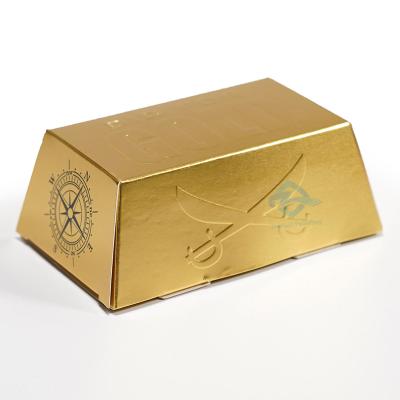 China Food Grade Recyclable Logo Embossing Cardboard Custom Brick Chocolate Boxes Chocolate Gold Folding Box for sale