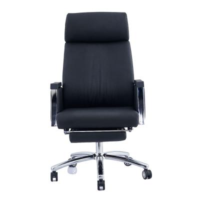 China Factory direct Swivel Leather Executive Office Chair PU Swivel Leather Executive Ergomic Chair with Stool for sale