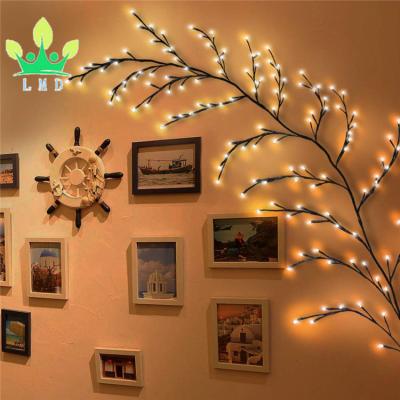 China Home Decor 144 LED Plants Flowers Twinkle Artificial Tree Willow Vine Lights For Walls Bedroom Living Room Decorative for sale