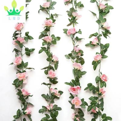 China Natural Touch 5 Bundles 41 ft Fake Rose Vine Flowers Plants Artificial Flower Hanging Rose Ivy Home Hotel Office Wedding Party Garden Craft for sale