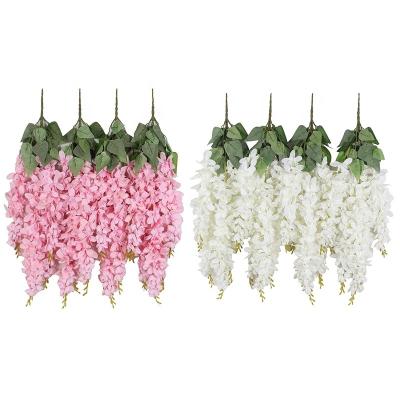 China Luxury Wisteria Silk Flower Gift Artificial Hanging Wisteria Vine, Pretty Artificial Flower for sale