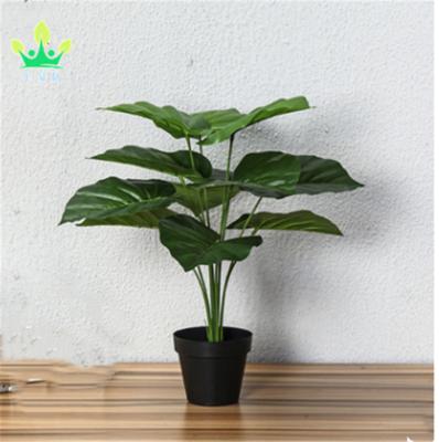 China Silk Tree Plants Real Touch Artificial Monstera Garden Decor No Potted Plants for sale