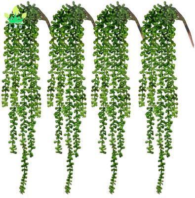 China Eco-friendly Artificial Succulents Hanging Plants String Of Beads For Wall Garden Decoration (40cm Length) for sale