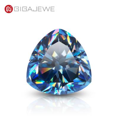 China Wholesale Growing Synthetic Moissanite Gemstone Trillion Loose Cut Loose Stone Synthetic Moissanite Manufacturing and Supply On Sale Blue Moissanite for sale