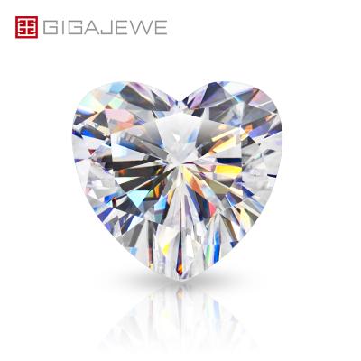 China GIGAJEWE Star Wholesale White D Color Heart Top Cut With GRA Certificate Gemstone Moissanite White Heart for sale