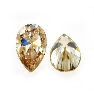 China GIGAJEWE Star Wholesales Diamond 5*8mm Yellow Yellow Pear Excellent Cut Loose Moissanite Gemstone Jewelry Moissanite for sale