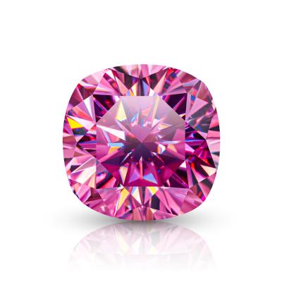 China GIGAJEWE Star Color Pink Cushion Cut Loose Gemstone Synthetic Diamond Moissanite Stone With Excellent Cut For Jewelry Making for sale