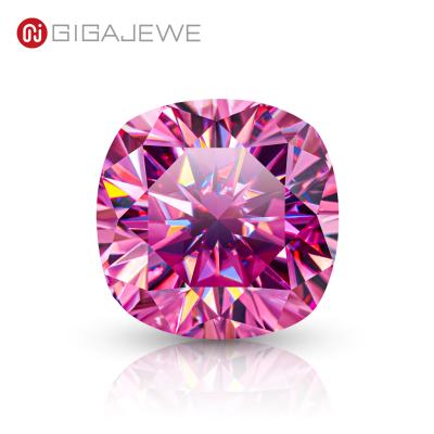 China GIGAJEWE Gem Fancy Vivid Pink star moissanite diamond cushion cut moissanite with GRA certificate for sale