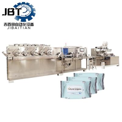 China Full Auto Environment Friendly Wet Tissue Packing Machine With Customization 100 Bags/Min Speed for sale