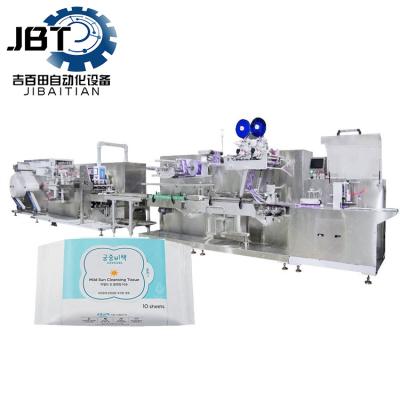 China Full Auto Wet Wipes Production Line Speed 160 Packages/min N-fold/Z-fold Types for sale