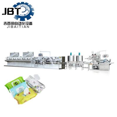 China Non Woven Fabric Biodegradable Wet Wipes Production Line For 160 Packages/Min Packaging for sale