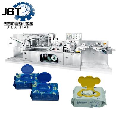 China Biodegradable Automatic Folding Wet Wipes Machinery With PLC Controlled System for sale