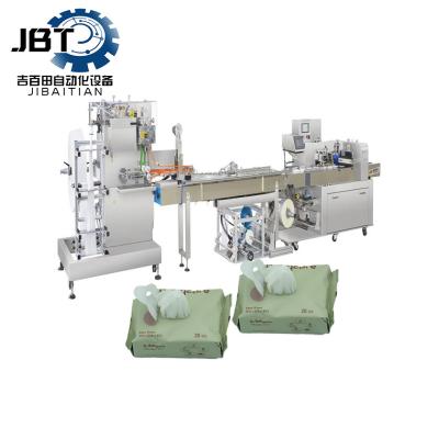 China PLC Controlled Automatic Non Woven Fabric Wet Wipes Production Machine for sale