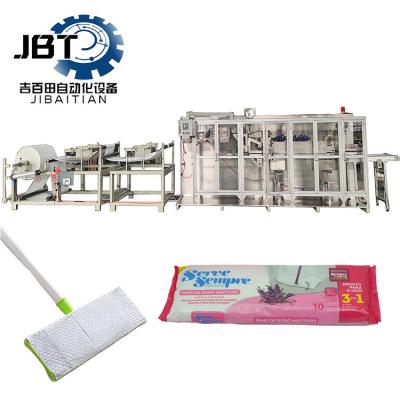 China Non Woven Fabric Wet Mop Wipes Machine Disposable Wet Mop Making Machine for sale