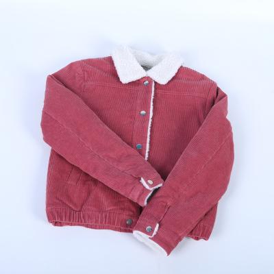 China Anti-wrinkle Cotton320 Gsm Factory Odm&Oem Corduroy With Scratching Sherpa Girls Jackets&Outwear Winter for sale