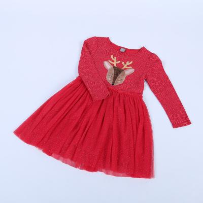 China Breathable Hot Selling Girls Dress Girls Casual Wear Upper Knitwear And Bottom Coating Cotton for sale