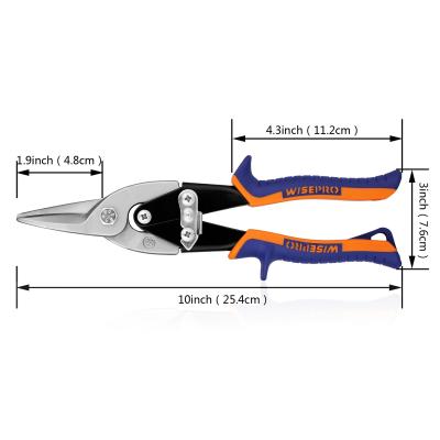 China Hard Material Anti-Slip Handle Aviation Scissors Straight Snipping Scissors Shears For Metal Sheet for sale