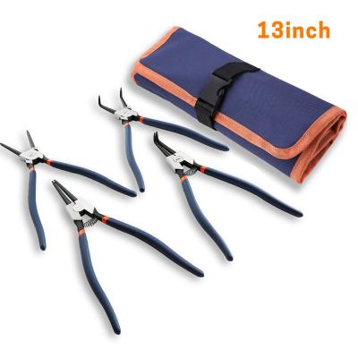 China 13 Pcs Inch 4 Crv MULTI FUNCTIONAL DIY Tool Steel Combination Retaining Circlip Pliers for sale