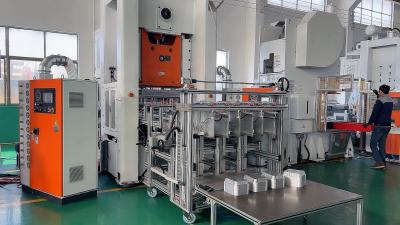 China Electric Aluminium Foil Food Container Making Machine Integrated Air Cushion Control Four Cavity for sale