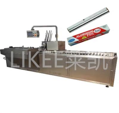 China Aluminum Foil Small Roll Packing Machine For White Cardboard 60 Boxes/min for sale