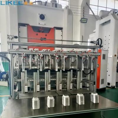 China Mitsubishi PLC Aluminum Foil Container Machine 4~6 Cavities Auto Feeding System for sale