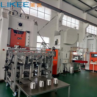 China Siemens Motor Control Automated Electric 4 Capacity Aluminum Foil Pot Making Machine Customized Design for sale