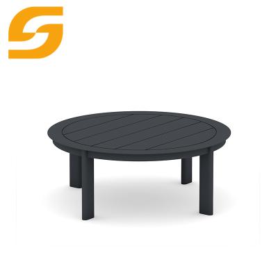 China Tenacity Modern Simple Round Aluminum Metal Hollow Out Small Cafe Cafe Top Chairs And Table for sale