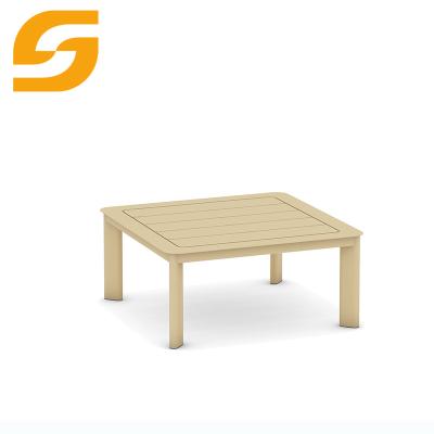 China Tenacity Wholesale Outdoor Furniture Metal Hollow Out Customized Color Square Cafe Table And Chairs Set for sale