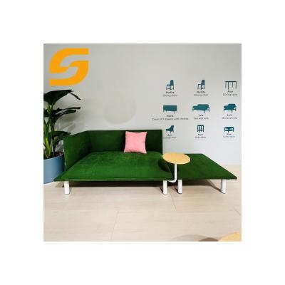 China Attachedhed Modern Green Tenacity Technology Production Side Table With Sofa for sale