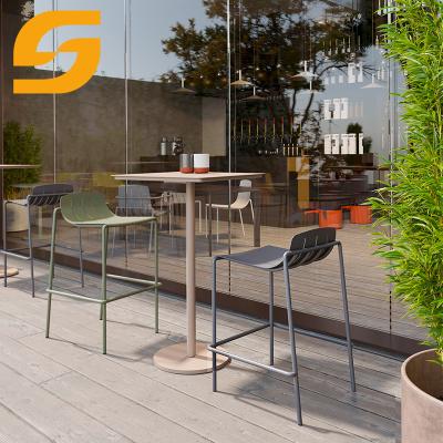 China Modern Aluminum Round Square Lamp Metal Restaurant Bar Color Selected Outdoor Table for sale