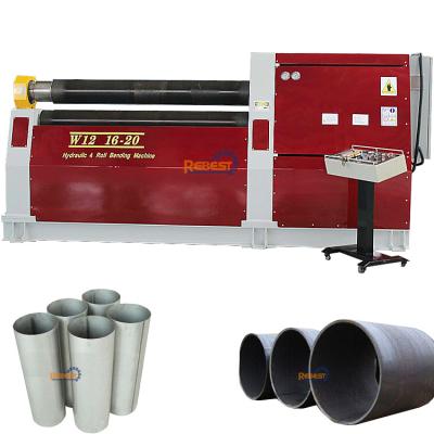 China Four Rolle Hydraulic Stainless Steel Roll Bending Machine W12NC 4 Rolls 40mm Hydraulic Used Steel Plate Rolling Machine for sale