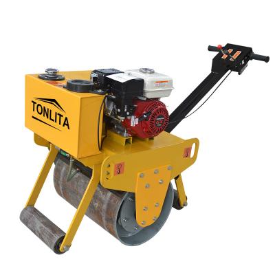 China Machinery Repair Shops Hand Type TWMS-600 Single Vibratory Metal Drum Road Roller Machine Diesel Gasoline Engine Mini Compactor For Sale for sale