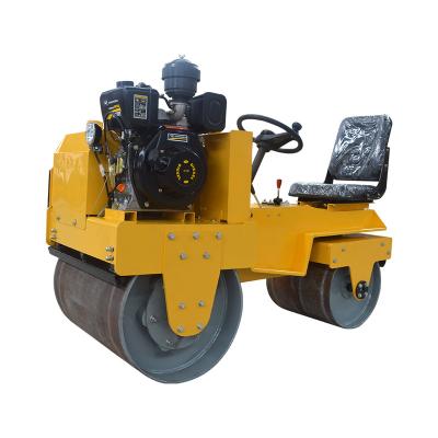 China Best price 720kg road base compaction vibratory lathe twin roller vibratory drum on road roller conpactor for sale