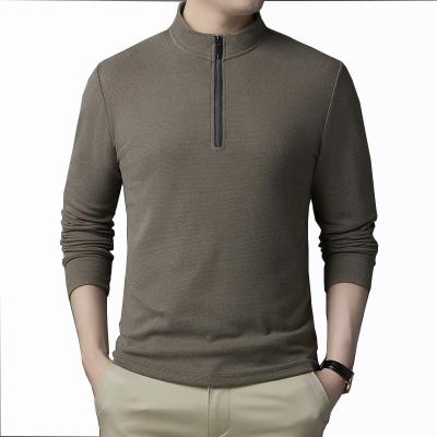 China Long Sleeve Men's Long Sleeve Casual Henley T-Shirts Slim Fit Front Placket Cotton Shirts for sale