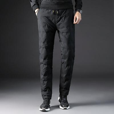 China Wholesale Anti-wrinkle Men's Outdoor Sportwear Winter Pants Warm Bottom And White Down Snow Pants for sale