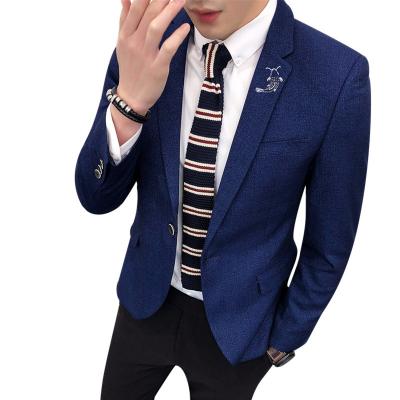 China Anti-Wrinkle Jacket Thin Men's Suits Wholesale Casual Style Dress Black Red Gray for sale