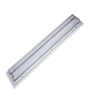 China Surface mounted EVA trim sealed IP20 t5/t8 2x18w fluorescent/led tube cleanroom ceiling mount light fixtures for sale