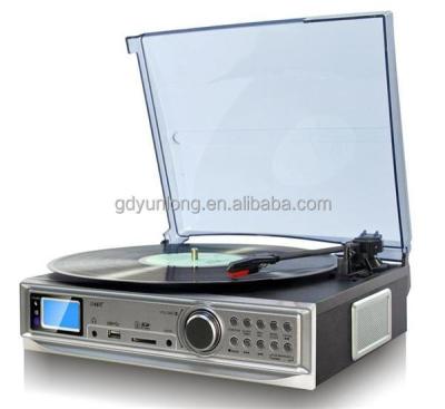 China 3speed turntable with radio and built-in lift-lever and USB/SD and PLL stereo speaker MT-88E for sale