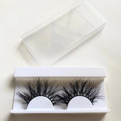 China 3D 25mm thick handmade mink eyelashes, cruelty free and siberian mink hair, luxurious eyelashes that can be reused for sale