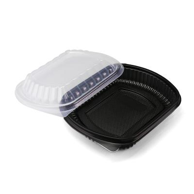 China 1450ml Disposable To Go PP Disposable Lunch Box With Lid BPA Free Microwavable Oven Frozen Take Away Food Container Packaging for sale