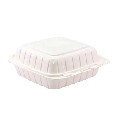 China 8inch Biodegradable To Go Eco-friendly MFPP Disposable Food Clamshell Box For Restaurant Packing Microwave Safe for sale